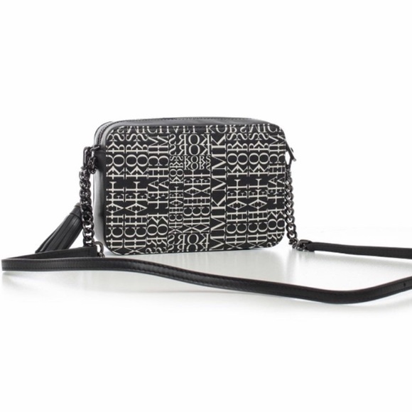 Michael Kors Handbags - New MICHAEL KORS BLK/OPT-WHITE MED LEATHER BAG